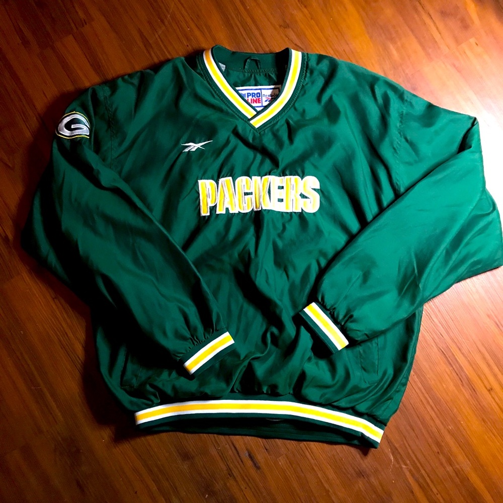 Vintage Reebok Pro Line Packers Pullover Size XL